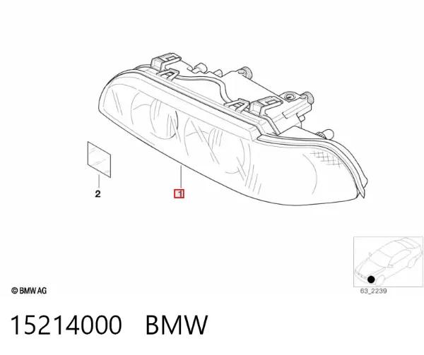Faro derecho 15214000 BMW