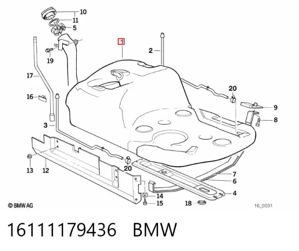 Depósito de gasolina BMW 5 E34