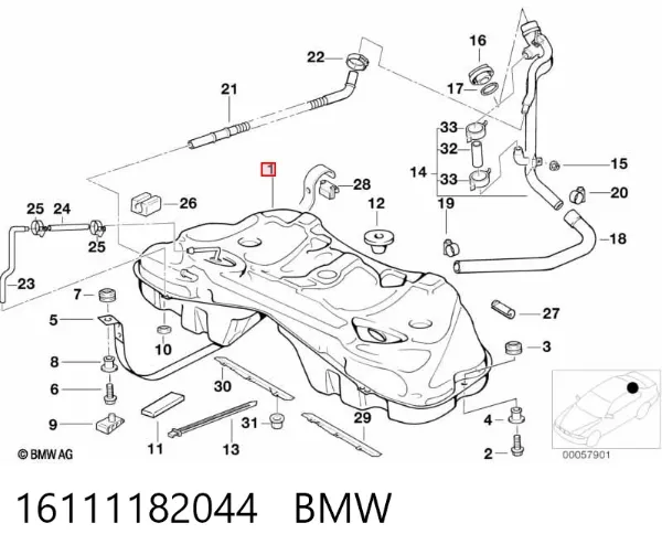 Depósito de gasolina 16111182044 BMW