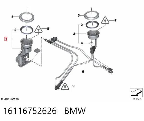 Bomba de gasolina 16116752626 BMW