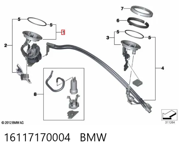 Bomba de gasolina 16117170004 BMW