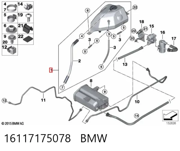 Filtro de carbón activado BMW X5 E53