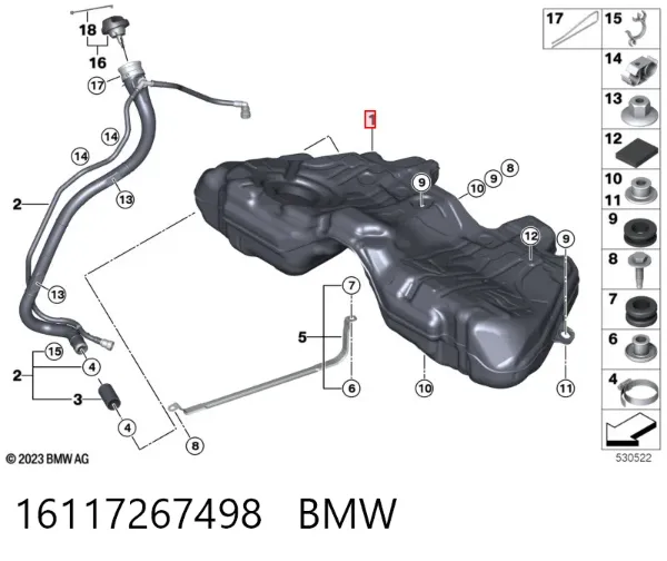 Depósito de gasolina BMW 7 F01, F02, F03, F04