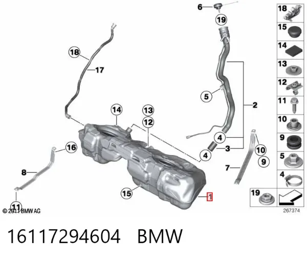 Depósito de gasolina BMW 1 F20