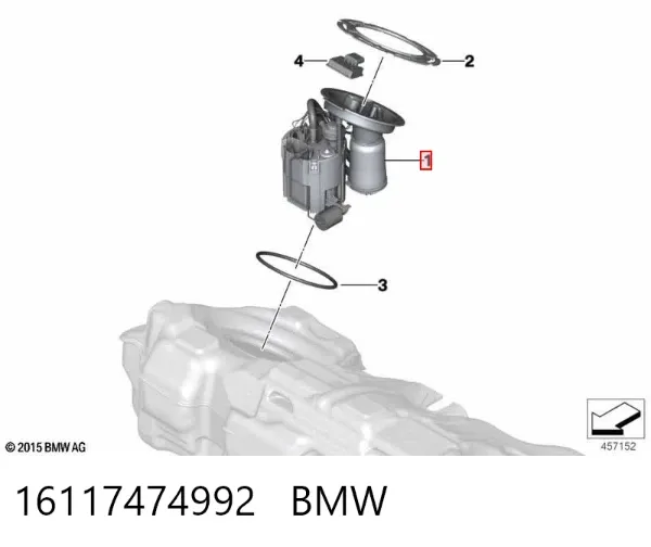 Bomba de gasolina 16117474992 BMW