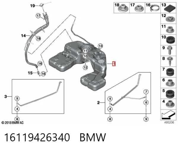 Depósito de gasolina 16119426340 BMW
