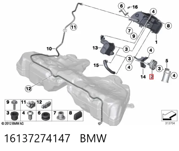 Valvula de purga del canister BMW 5 F10