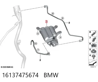 Filtro de carbón activado BMW 16137475674