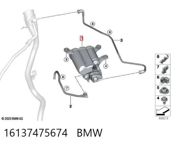 Filtro de carbón activado 16137475674 BMW