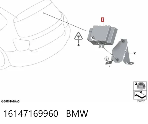 Módulo de control del motor de la bomba de combustible 16147169960 BMW