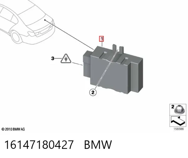 Módulo de control del motor de la bomba de combustible 16147180427 BMW