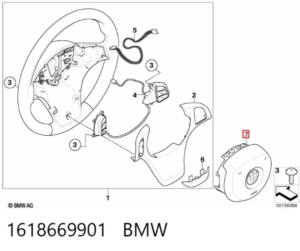 Airbag de volante 1618669901 BMW