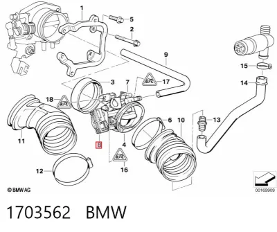 Sensor de posición del acelerador BMW 1703562