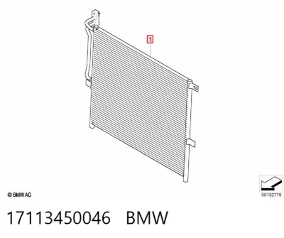 Condensador de aire acondicionado BMW 17113450046
