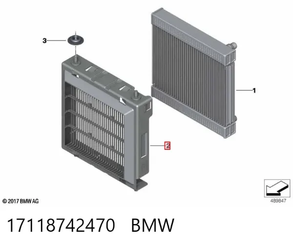 Marco de montaje del radiador 17118742470 BMW