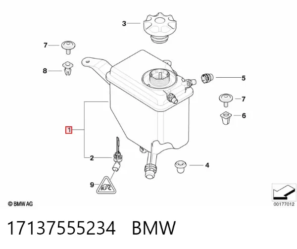 Vaso de expansión 17137555234 BMW
