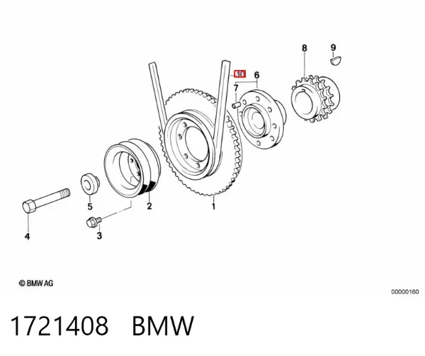 Correa de alternador 1721408 BMW