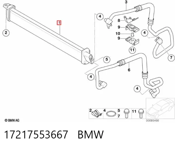Radiador de aceite 17217553667 BMW