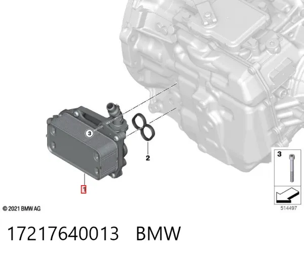 Radiador de refrigeración de la transmisión 17217640013 BMW