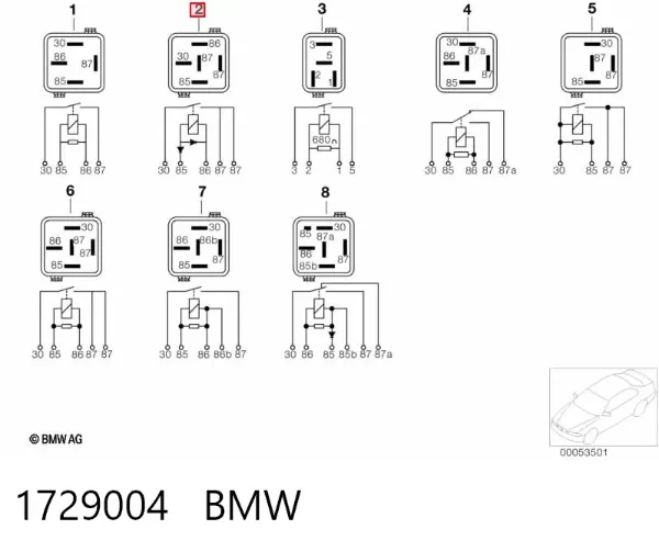 Relé eléctrico multifuncional 1729004 BMW
