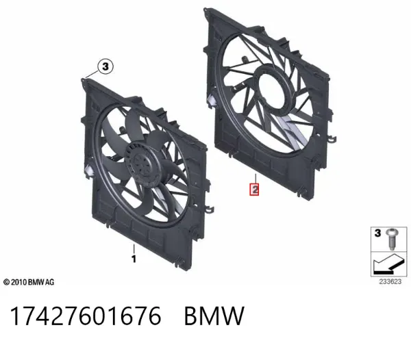 Bastidor radiador 17427601676 BMW