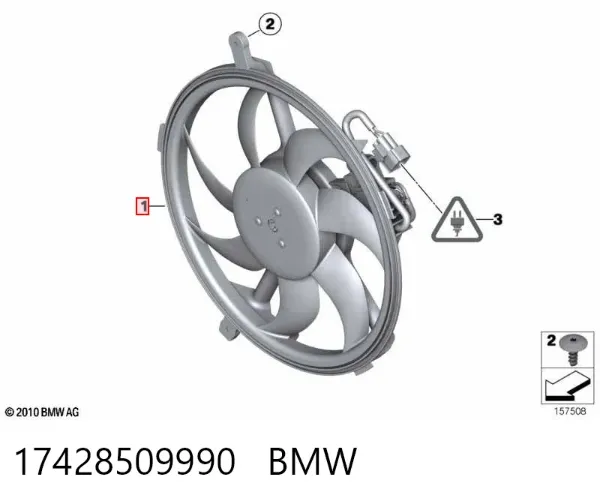 Ventilador del motor 17428509990 BMW