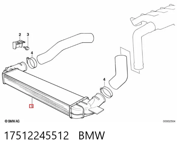 Intercooler 17512245512 BMW
