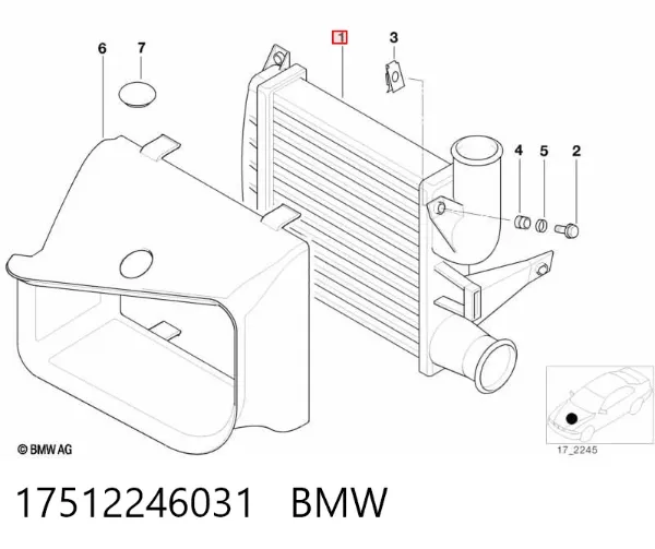 Intercooler 17512246031 BMW