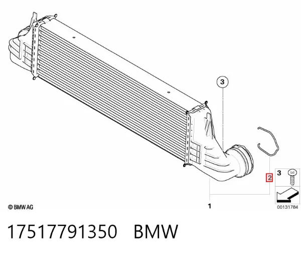 Abrazadera de tubo del intercooler 17517791350 BMW