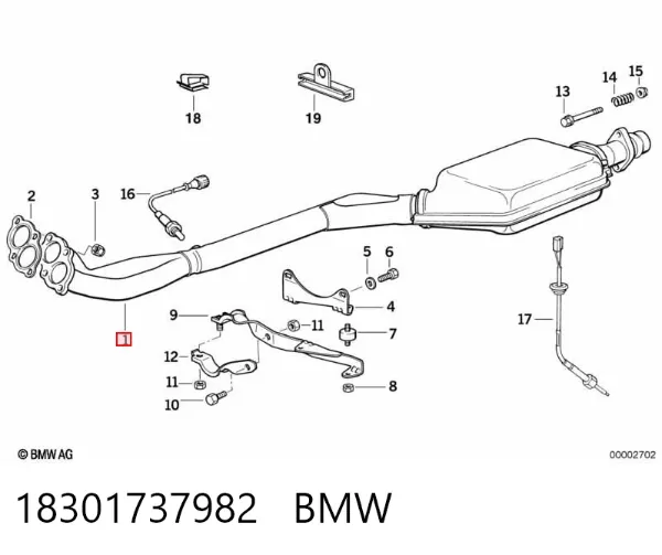 Catalizador 18301737982 BMW