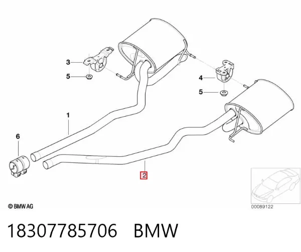 Silenciador trasero 18307785706 BMW