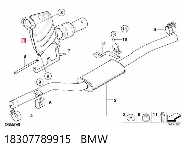 Catalizador 18307789915 BMW