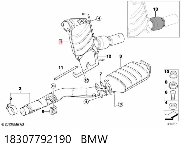 Catalizador 18307792190 BMW
