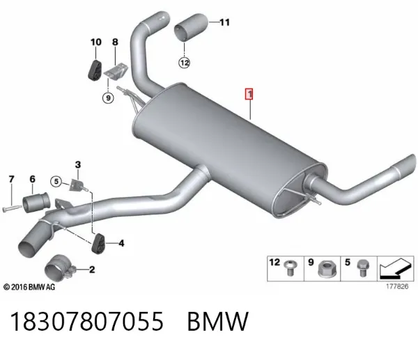 Silenciador trasero BMW X6 E71