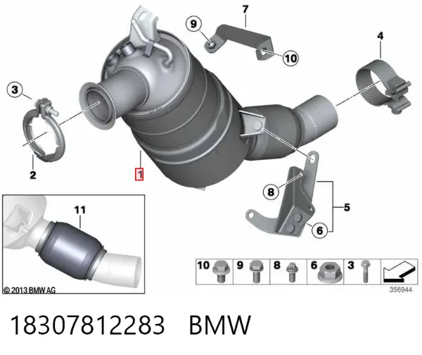 Filtro de partículas 18307812283 BMW