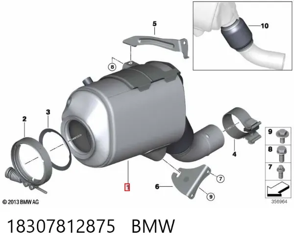 Filtro de partículas 18307812875 BMW