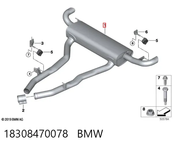 Silenciador trasero BMW X5 G05, F95