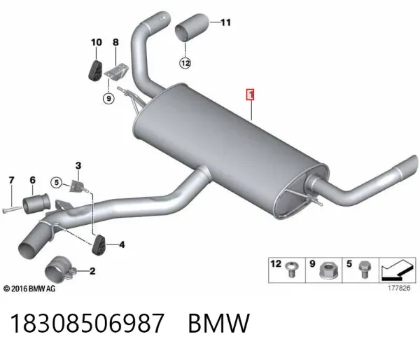 Silenciador trasero BMW X5 E70