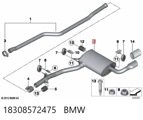 Silenciador trasero BMW X3 F25