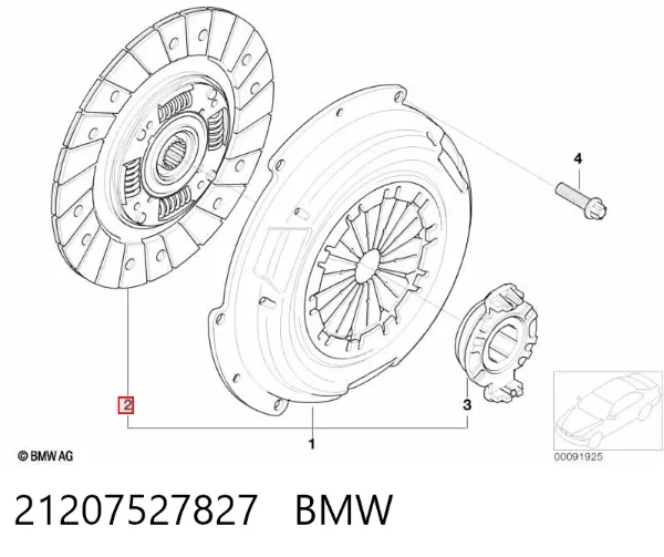 Disco de embrague 21207527827 BMW