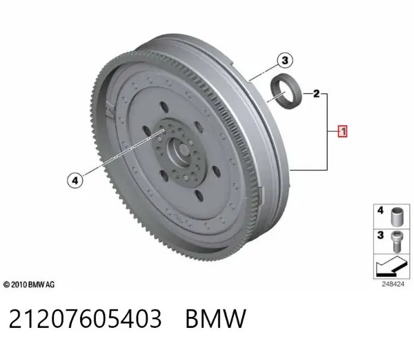 Volante motor 21207605403 BMW