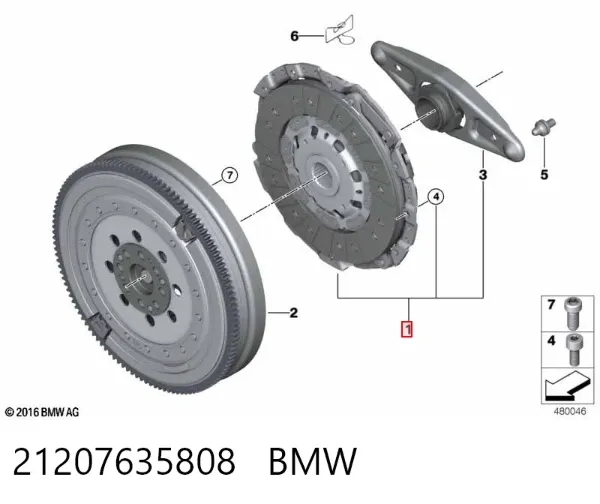 Embrague 21207635808 BMW
