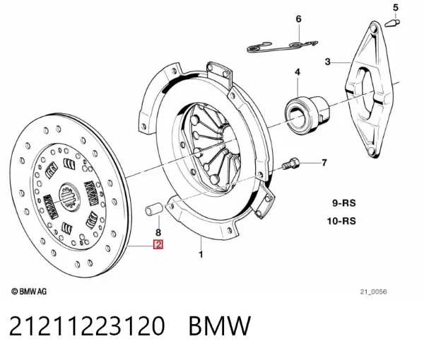 Disco de embrague 21211223120 BMW