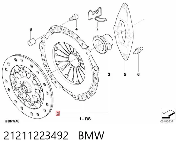 Disco de embrague 21211223492 BMW