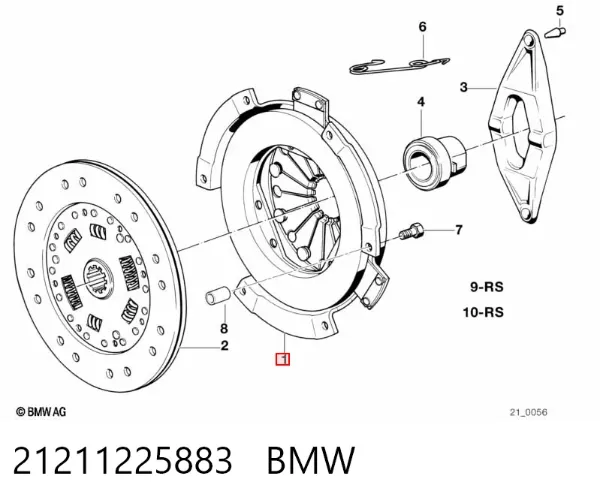Plato de presión de embrague 21211225883 BMW