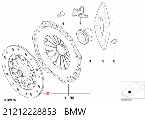 Disco de embrague 21212228853 BMW