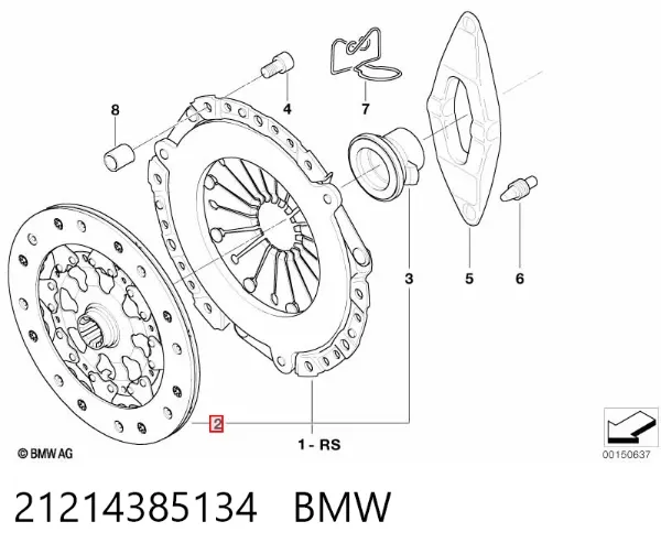 Disco de embrague 21214385134 BMW