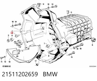 Eje de horquilla de embrague BMW 21511202659