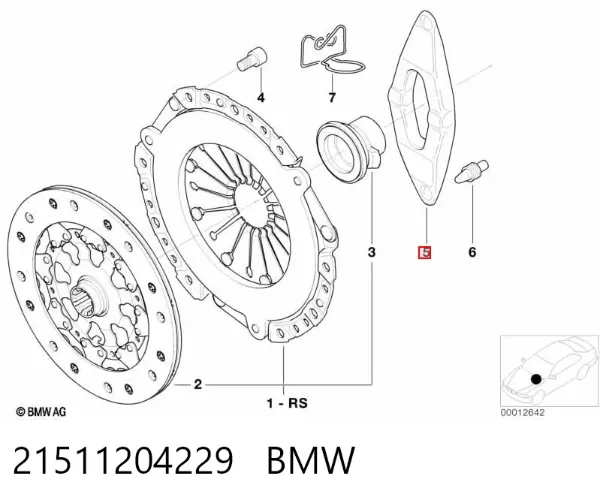 Horquilla de embrague 21511204229 BMW