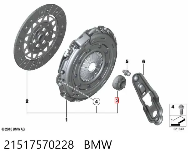 Cojinete de embrague 21517570228 BMW